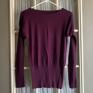 The Limited Burgundy Boatneck Sweater